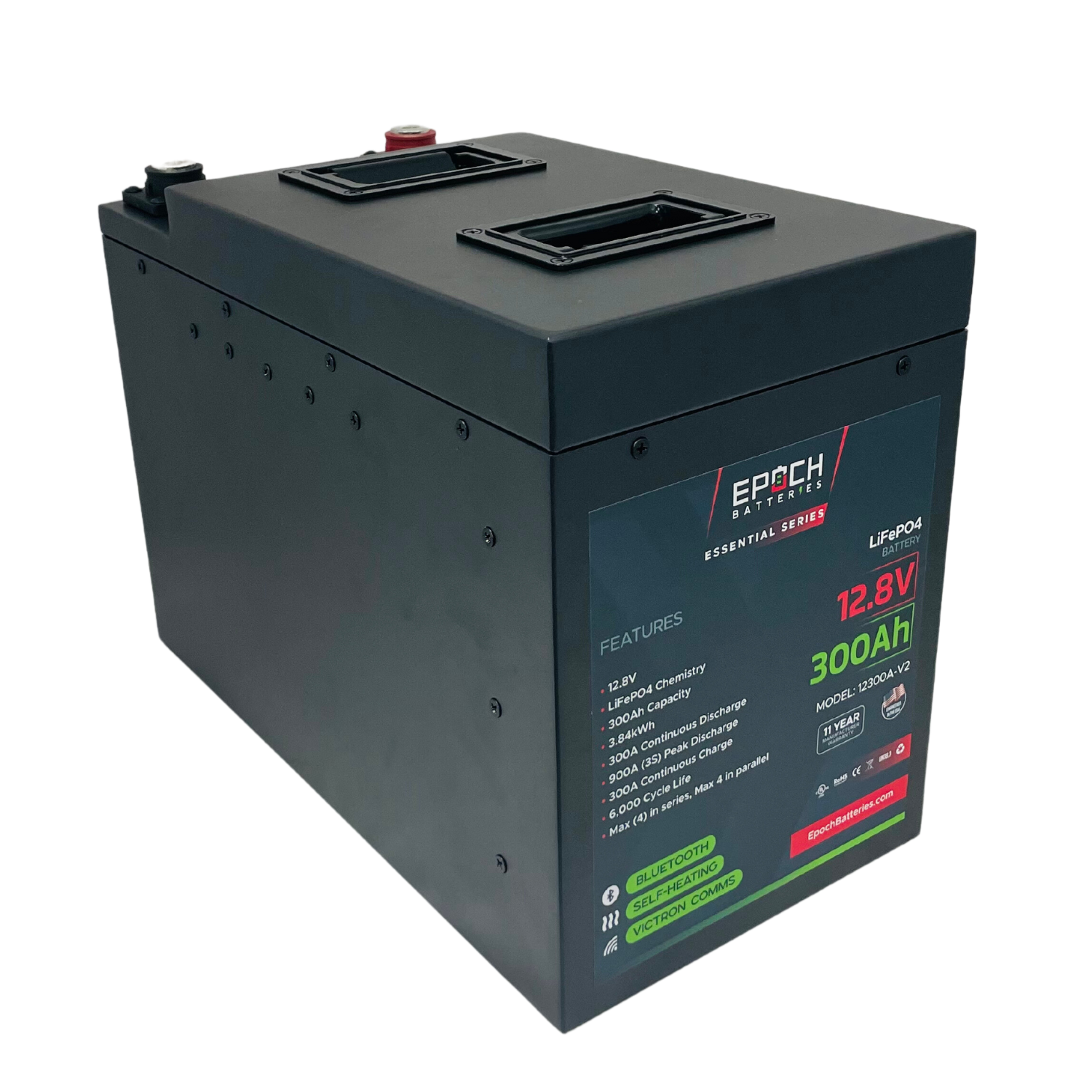 (PRE-ORDER) 12V 300Ah V2 | Heated & Bluetooth & Victron Comms | LiFePO4  Battery - ETA MAR 1