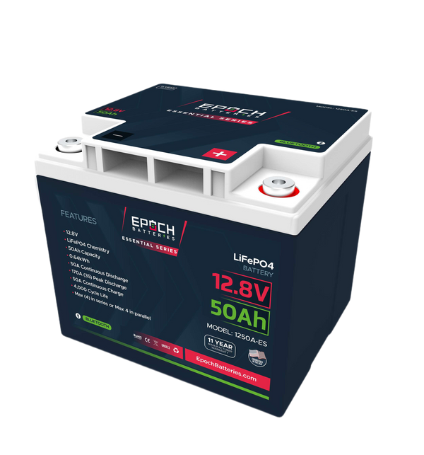 12V 50Ah | Bluetooth | LiFePO4 Battery - Epoch Essentials